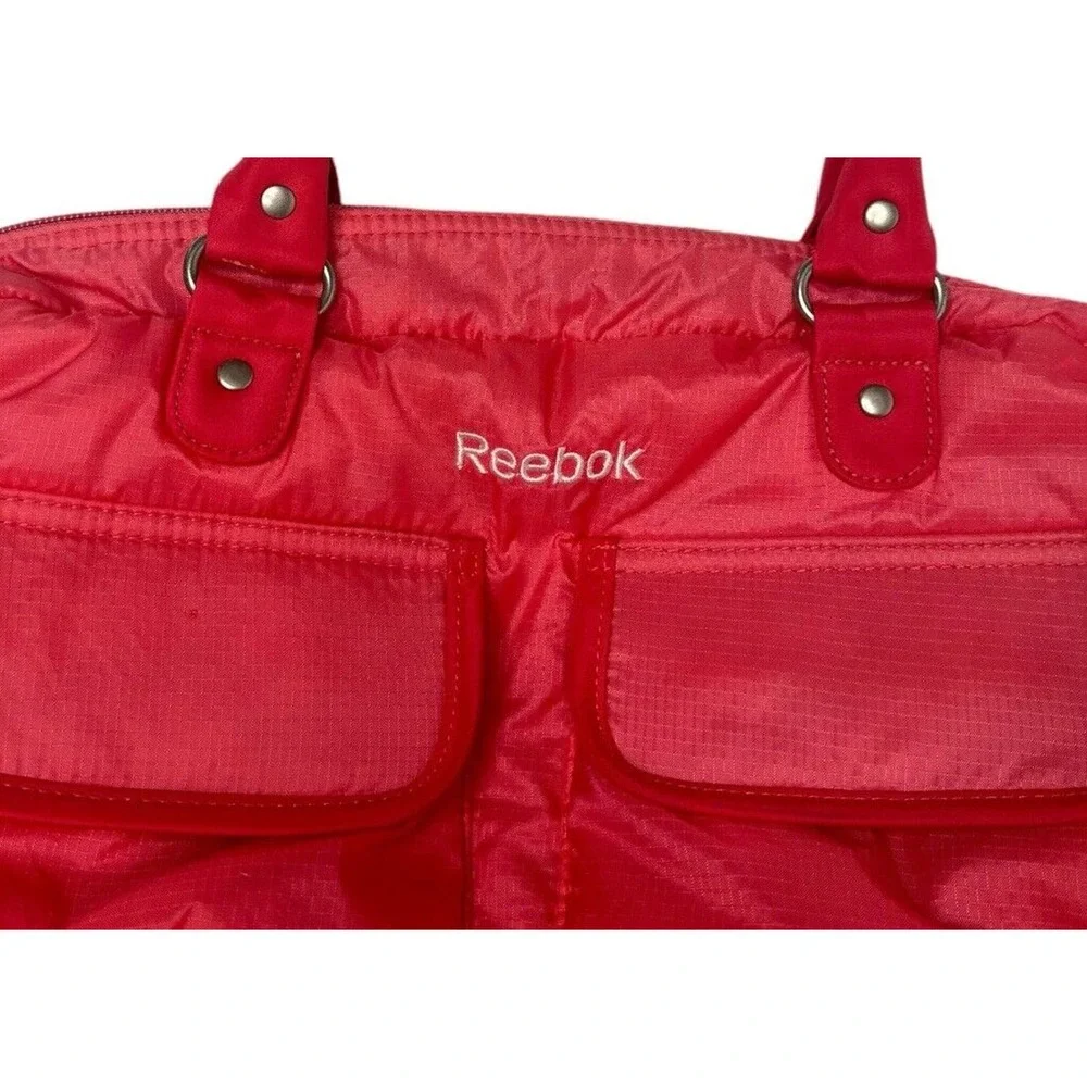 Vintage Reebok Bright Pink Tote Shoulder Bag Weekender Gym Purse 15 x 9 x‎ 3